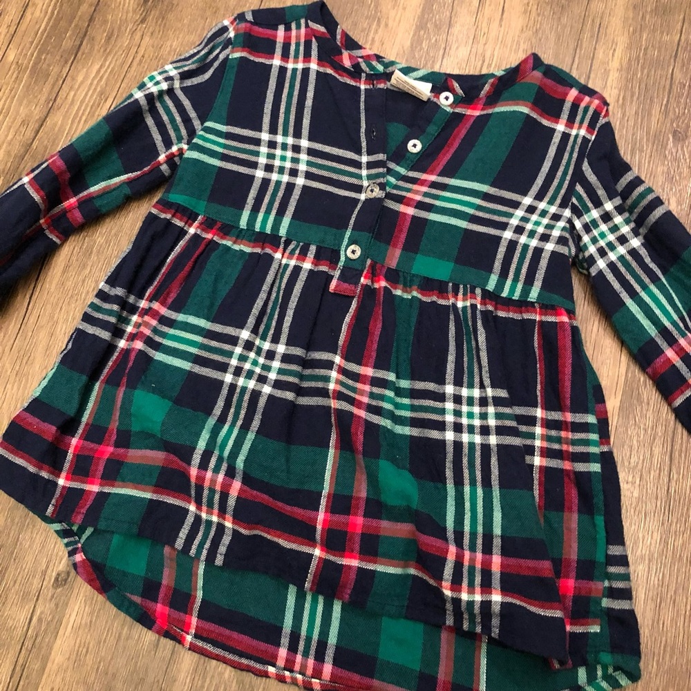 Girls Multi Colored Plaid Flannel size 4T